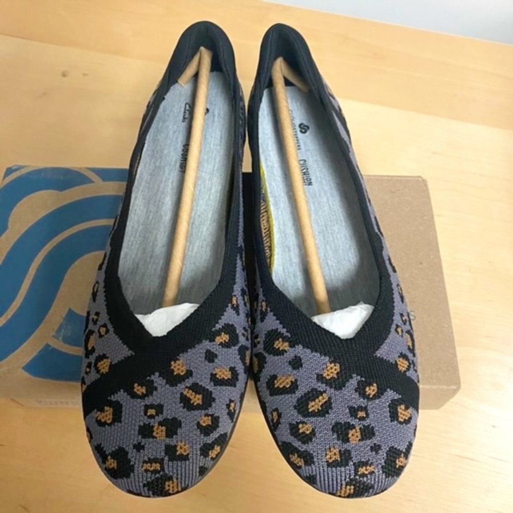 Clarks Women's Carly Wish Ballet Flat Stone Combi Size MULTI